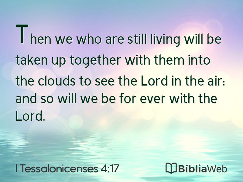 I Tessalonicenses 4:17 em imagem para compartilhar