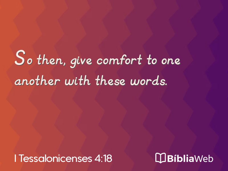 I Tessalonicenses 4:18 em imagem para compartilhar