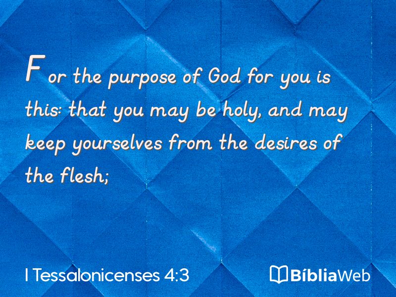 I Tessalonicenses 4:3 em imagem para compartilhar