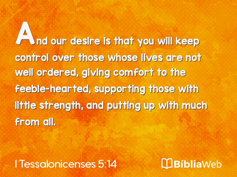 I Tessalonicenses 5:14 em imagem para compartilhar