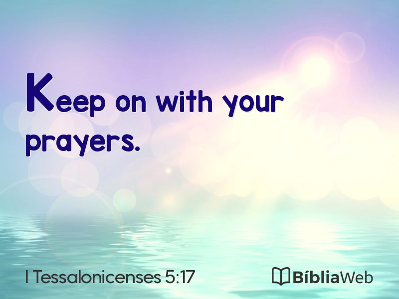I Tessalonicenses 5:17 em imagem para compartilhar