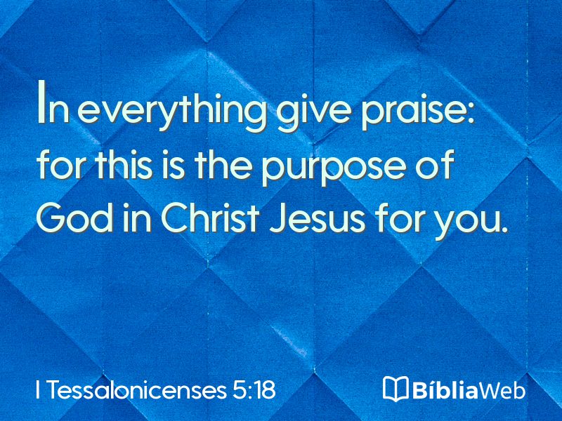 I Tessalonicenses 5:18 em imagem para compartilhar