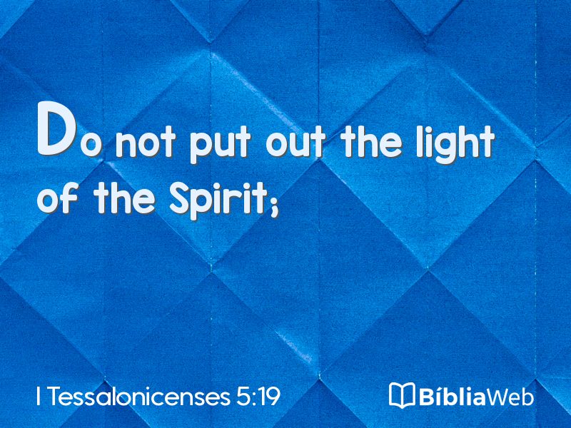 I Tessalonicenses 5:19 em imagem para compartilhar