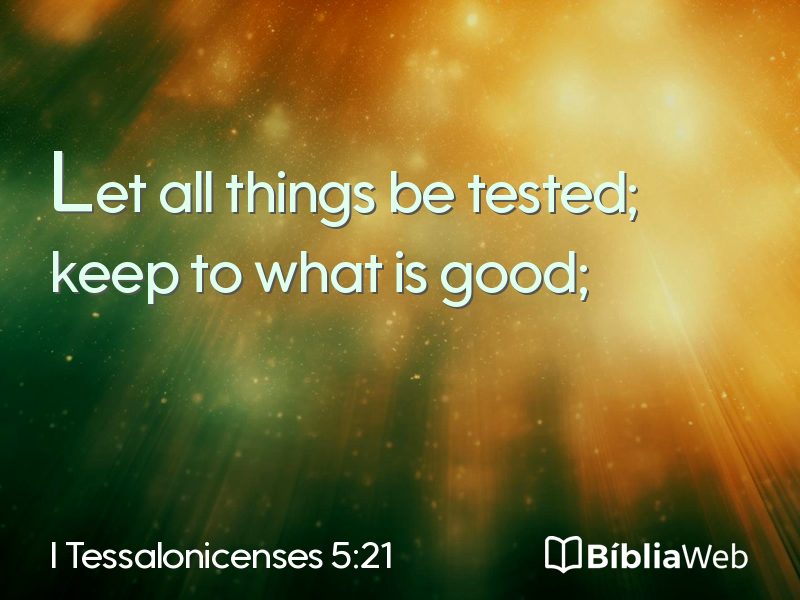 I Tessalonicenses 5:21 em imagem para compartilhar