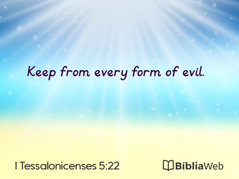 I Tessalonicenses 5:22 em imagem para compartilhar