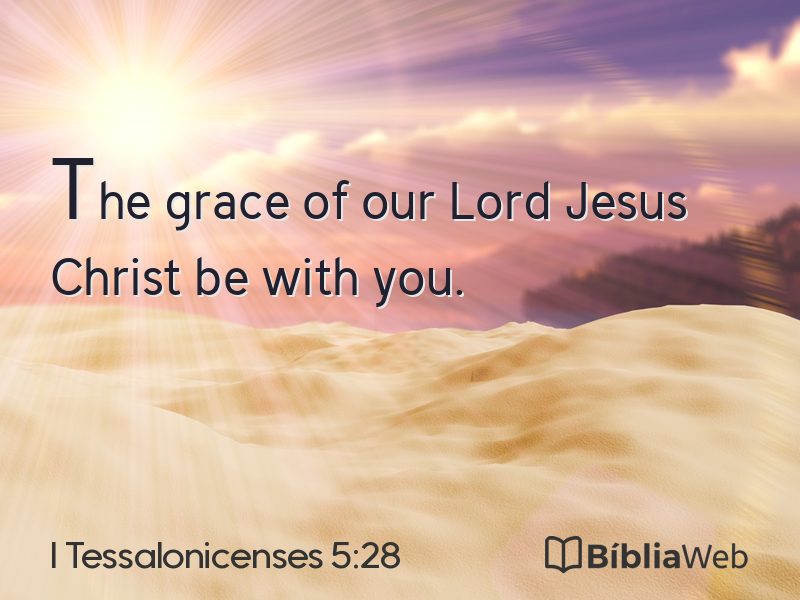 I Tessalonicenses 5:28 em imagem para compartilhar