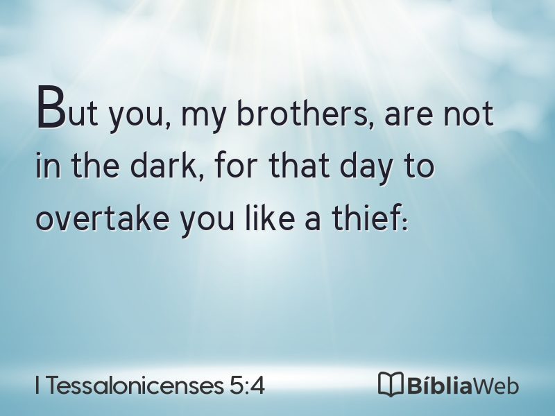 I Tessalonicenses 5:4 em imagem para compartilhar