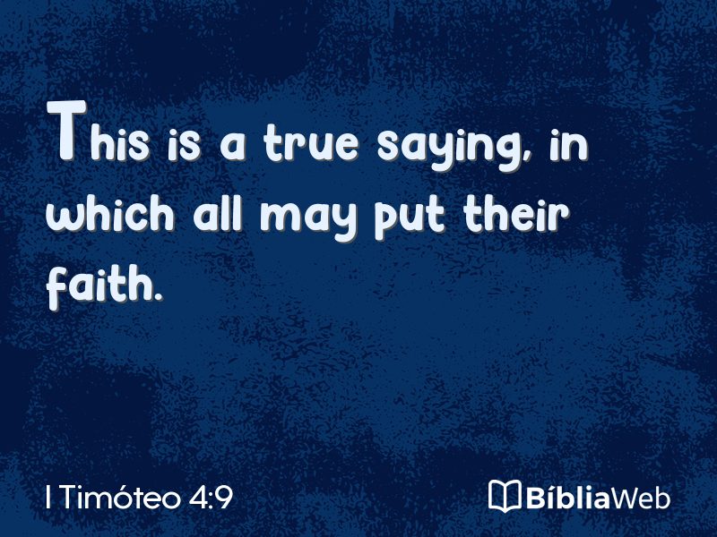 I Timóteo 4:9 em imagem para compartilhar