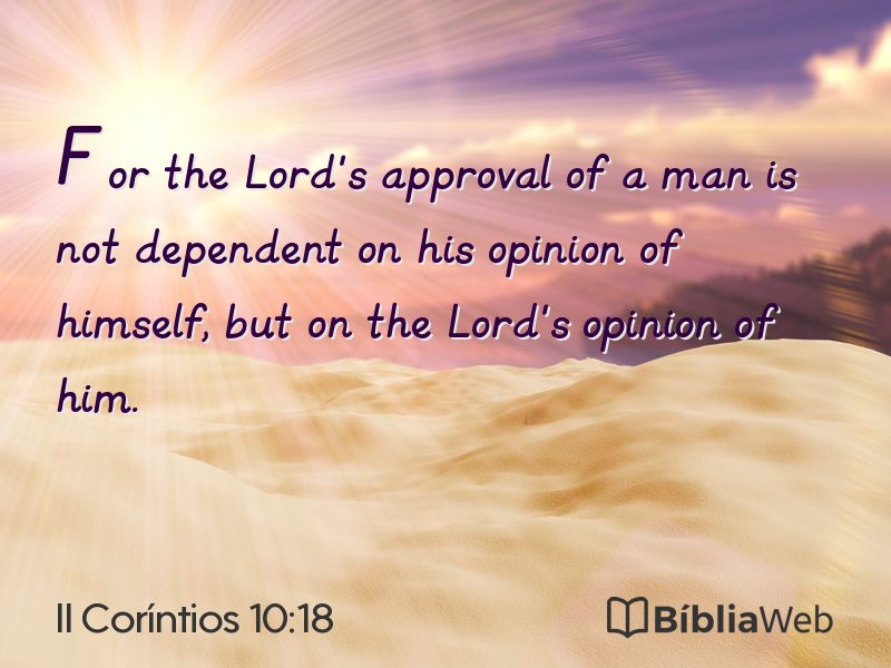 II Coríntios 10:18 em imagem para compartilhar
