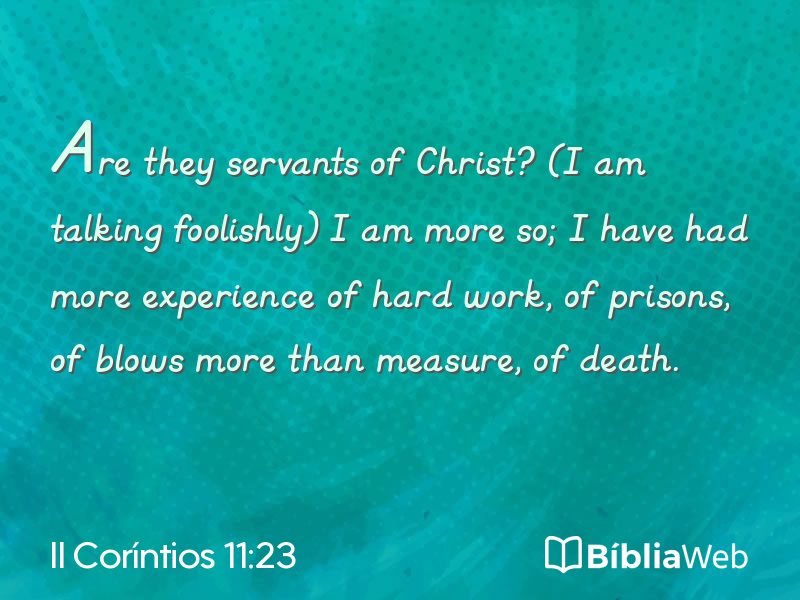 II Coríntios 11:23 em imagem para compartilhar