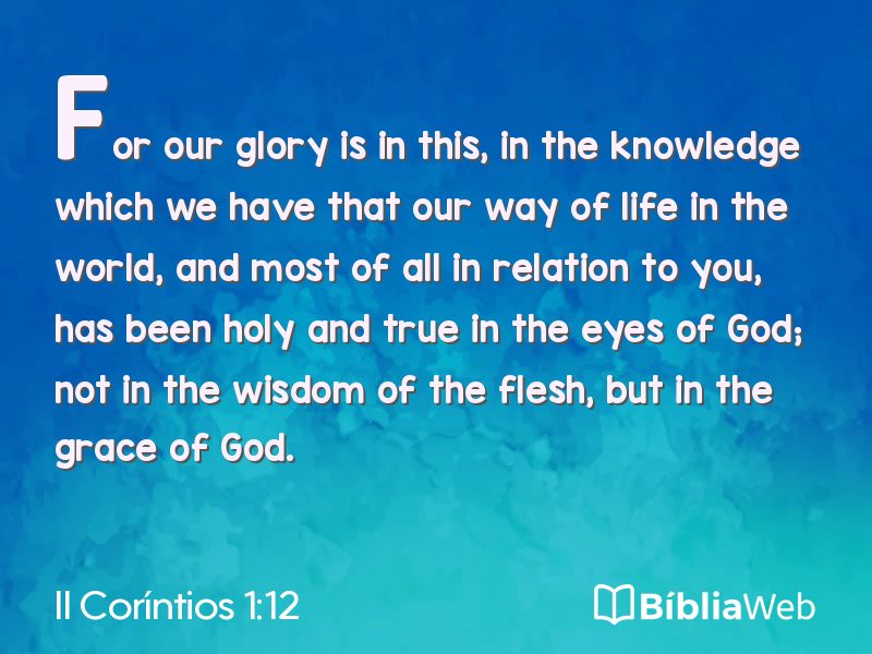 II Coríntios 1:12 em imagem para compartilhar