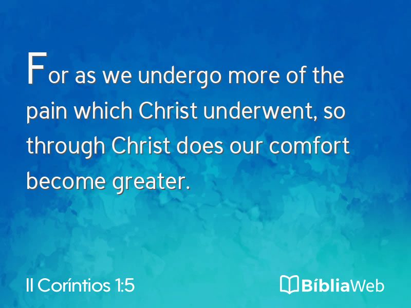II Coríntios 1:5 em imagem para compartilhar