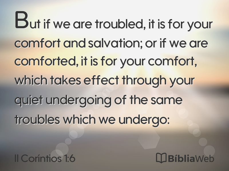 II Coríntios 1:6 em imagem para compartilhar