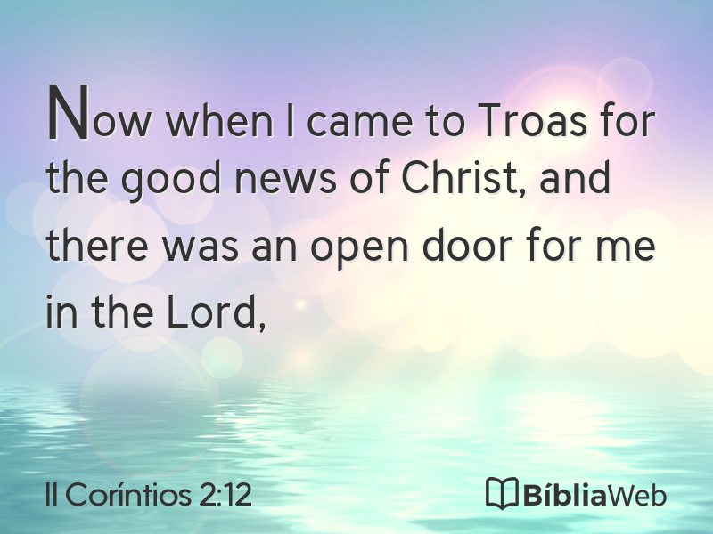 II Coríntios 2:12 em imagem para compartilhar