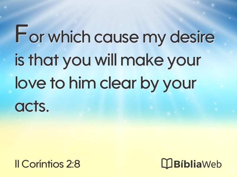 II Coríntios 2:8 em imagem para compartilhar
