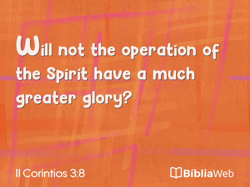 II Coríntios 3:8 em imagem para compartilhar