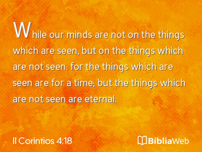 II Coríntios 4:18 em imagem para compartilhar