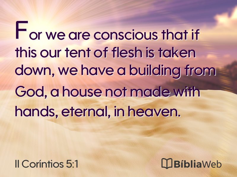 II Coríntios 5:1 em imagem para compartilhar