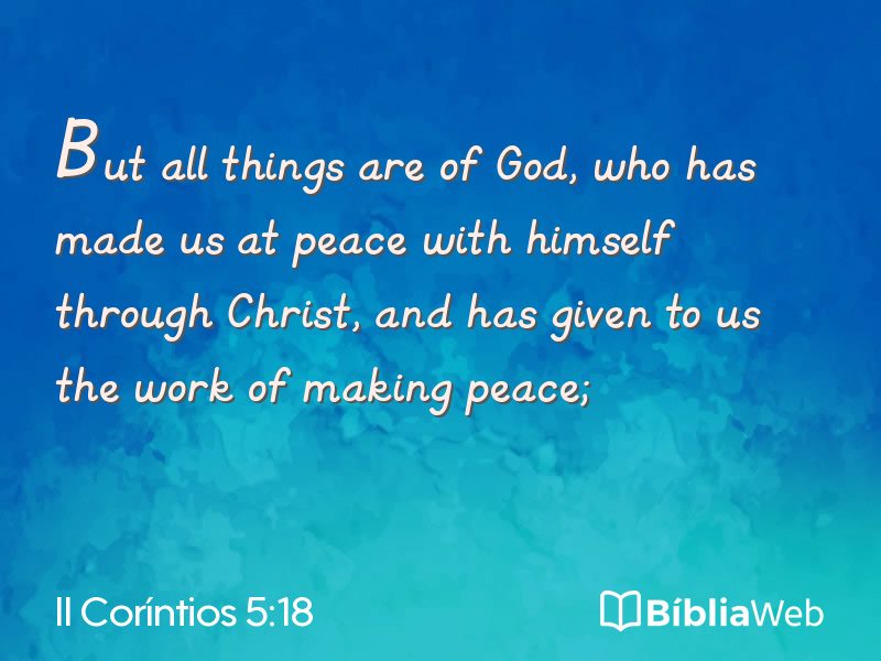 II Coríntios 5:18 em imagem para compartilhar