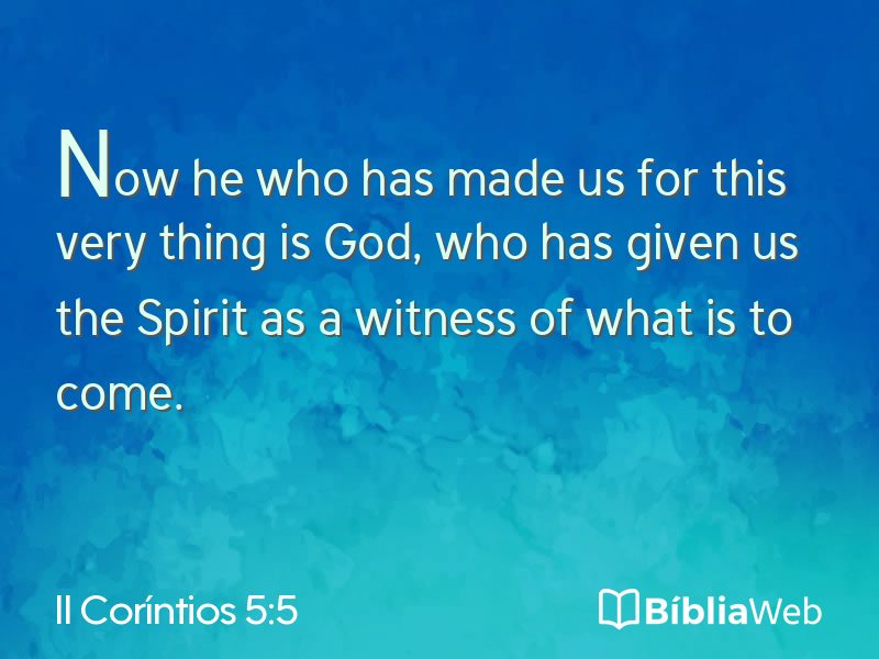 II Coríntios 5:5 em imagem para compartilhar