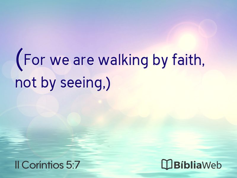 II Coríntios 5:7 em imagem para compartilhar