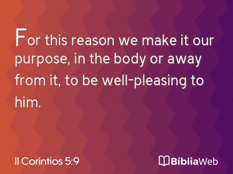 II Coríntios 5:9 em imagem para compartilhar