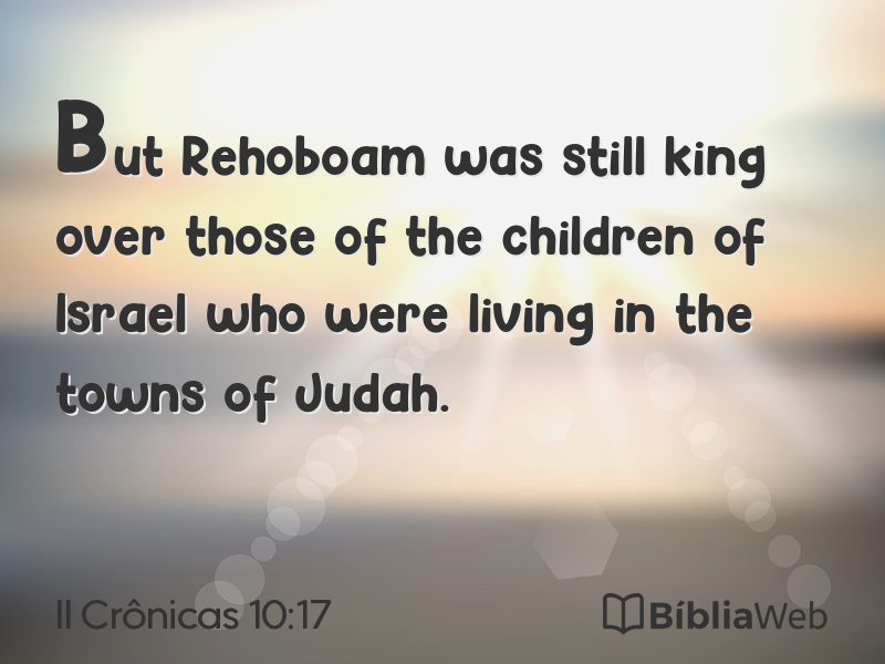 II Crônicas 10:17 em imagem para compartilhar