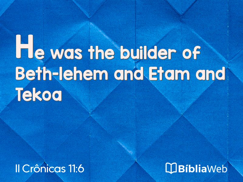 II Crônicas 11:6 em imagem para compartilhar