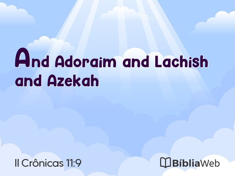 II Crônicas 11:9 em imagem para compartilhar