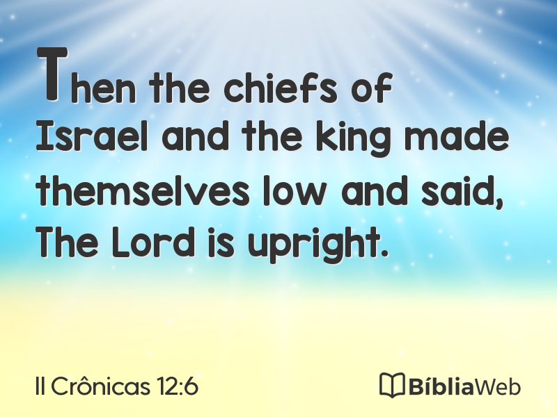 II Crônicas 12:6 em imagem para compartilhar