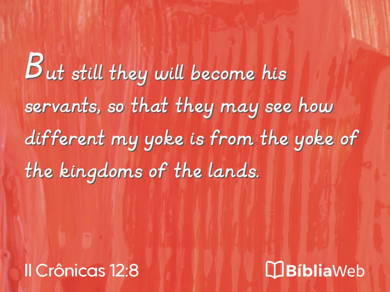 II Crônicas 12:8 em imagem para compartilhar