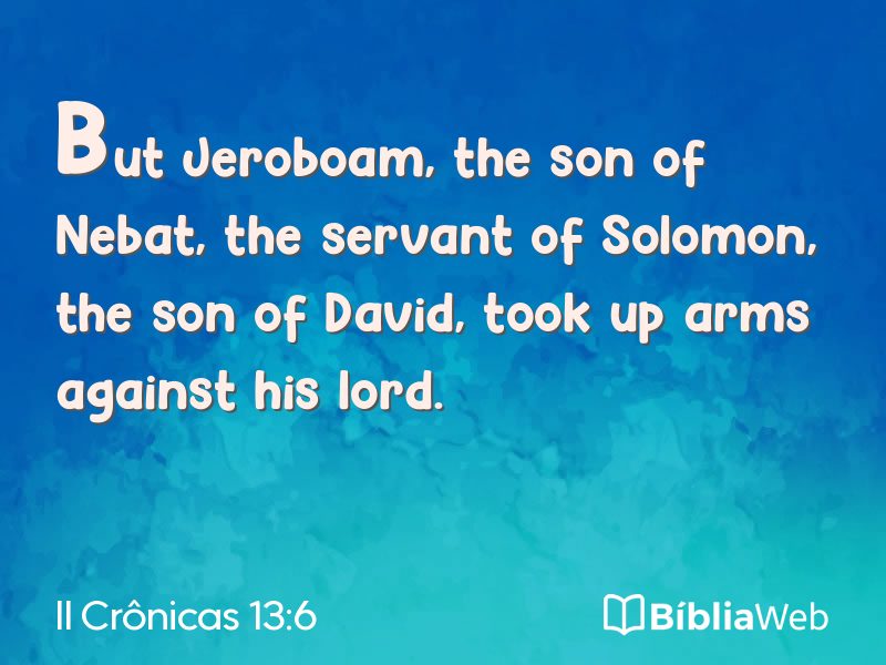 II Crônicas 13:6 em imagem para compartilhar