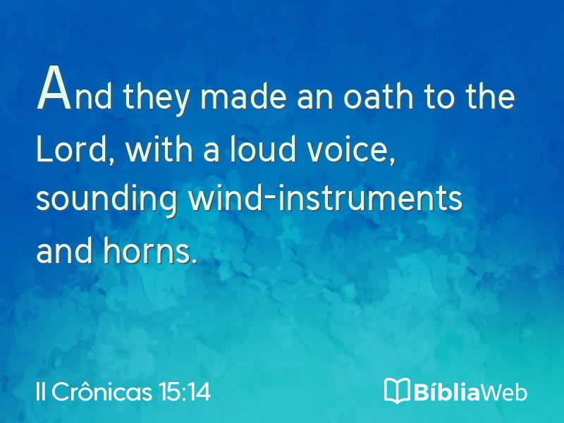 II Crônicas 15:14 em imagem para compartilhar