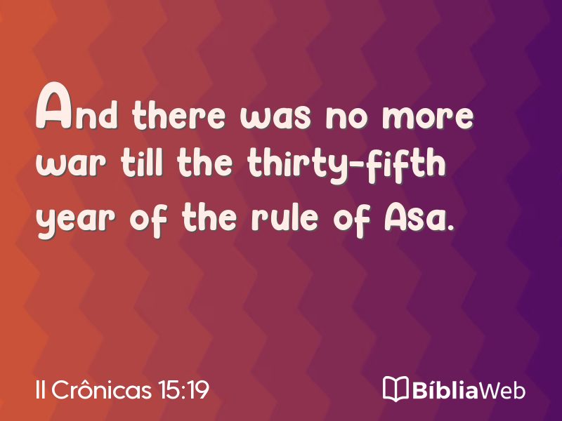 II Crônicas 15:19 em imagem para compartilhar