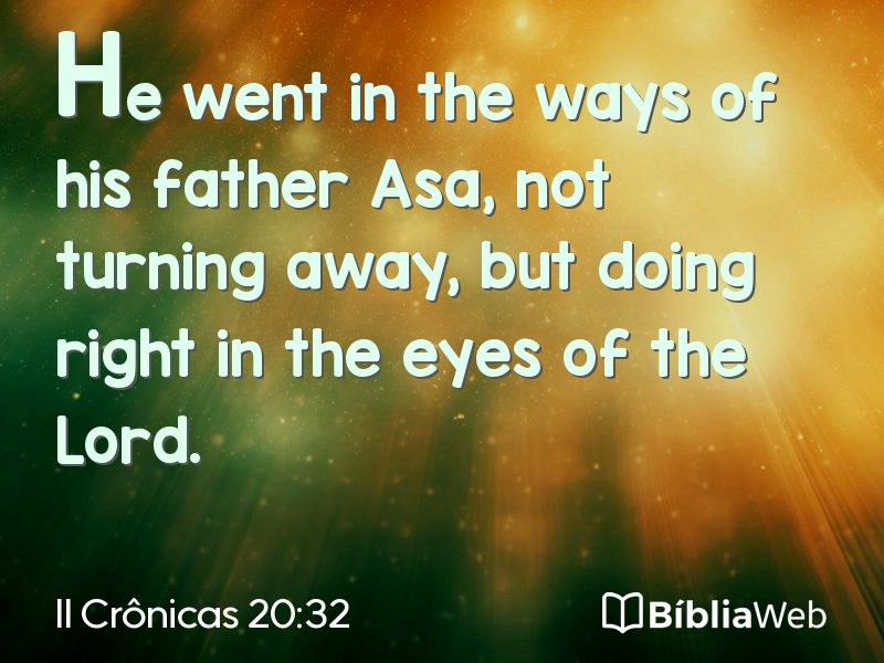 II Crônicas 20:32 em imagem para compartilhar