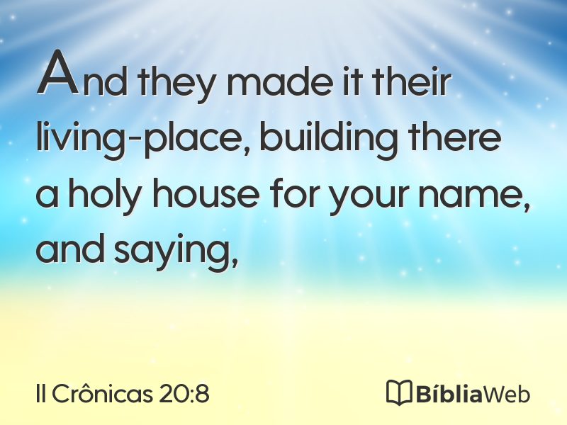 II Crônicas 20:8 em imagem para compartilhar