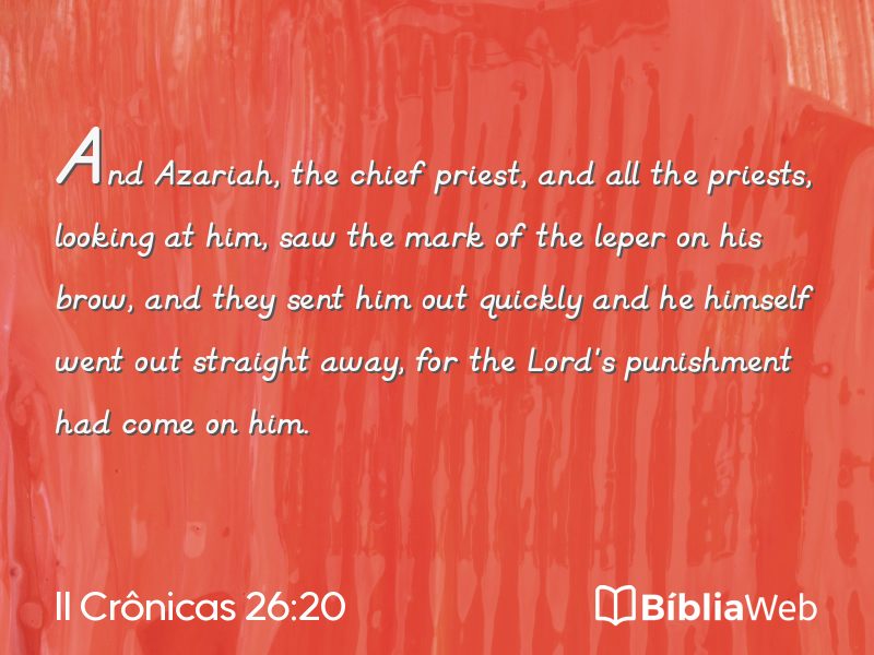 II Crônicas 26:20 em imagem para compartilhar