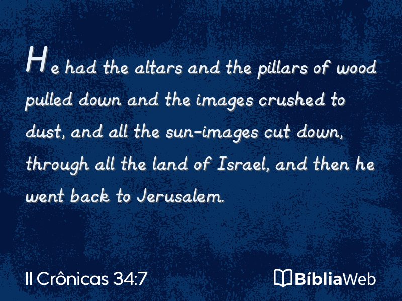 II Crônicas 34:7 em imagem para compartilhar