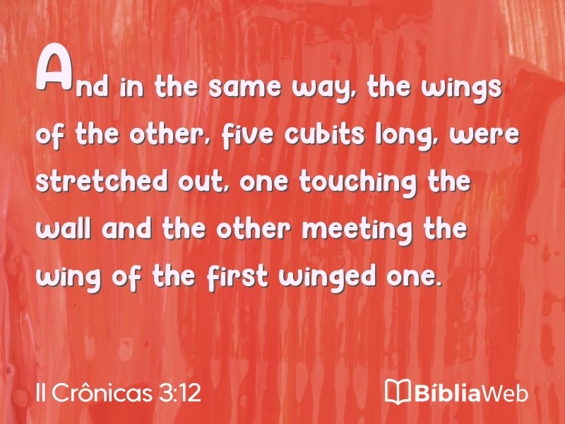 II Crônicas 3:12 em imagem para compartilhar