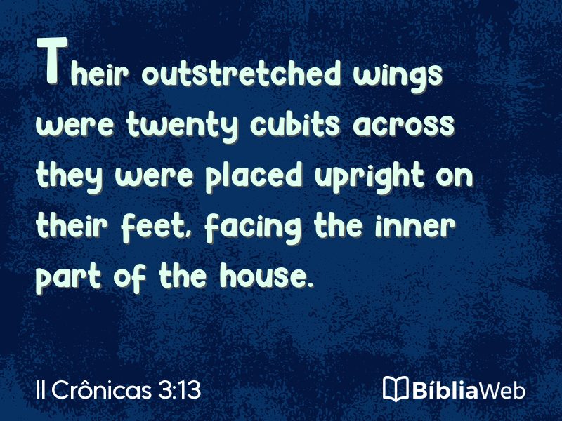 II Crônicas 3:13 em imagem para compartilhar
