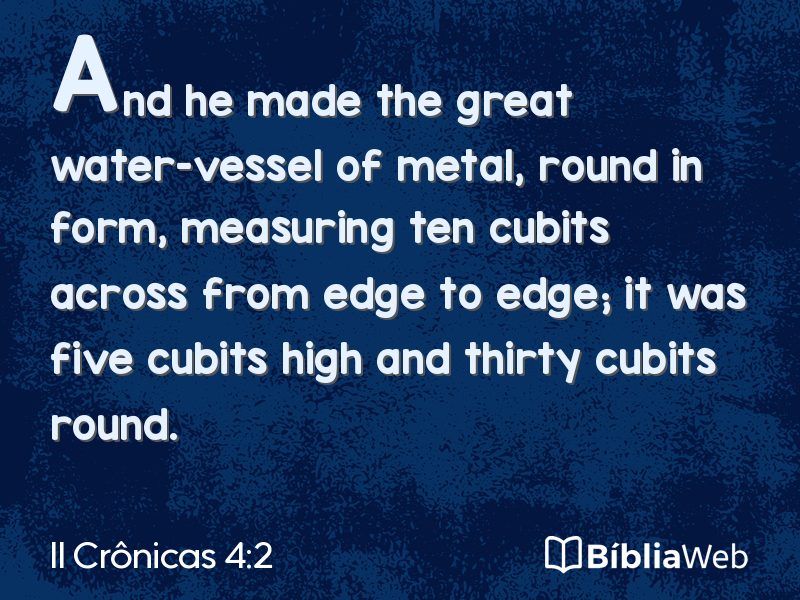 II Crônicas 4:2 em imagem para compartilhar