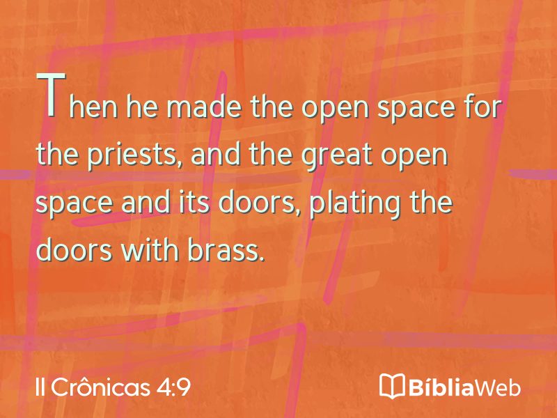 II Crônicas 4:9 em imagem para compartilhar