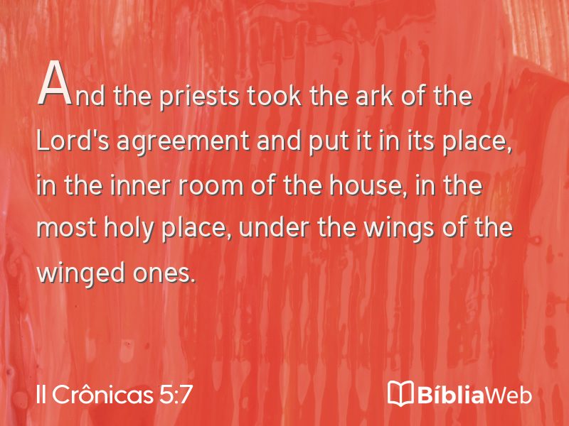 II Crônicas 5:7 em imagem para compartilhar