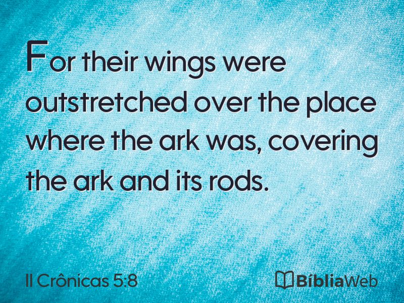 II Crônicas 5:8 em imagem para compartilhar