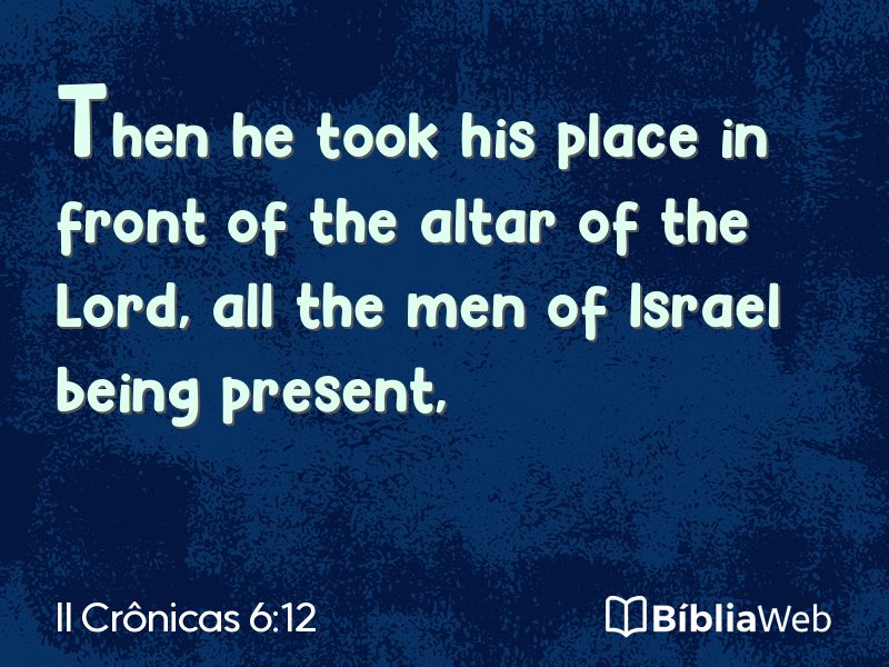 II Crônicas 6:12 em imagem para compartilhar