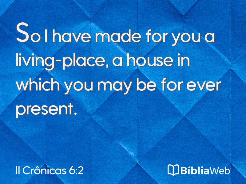 II Crônicas 6:2 em imagem para compartilhar