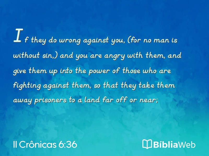 II Crônicas 6:36 em imagem para compartilhar