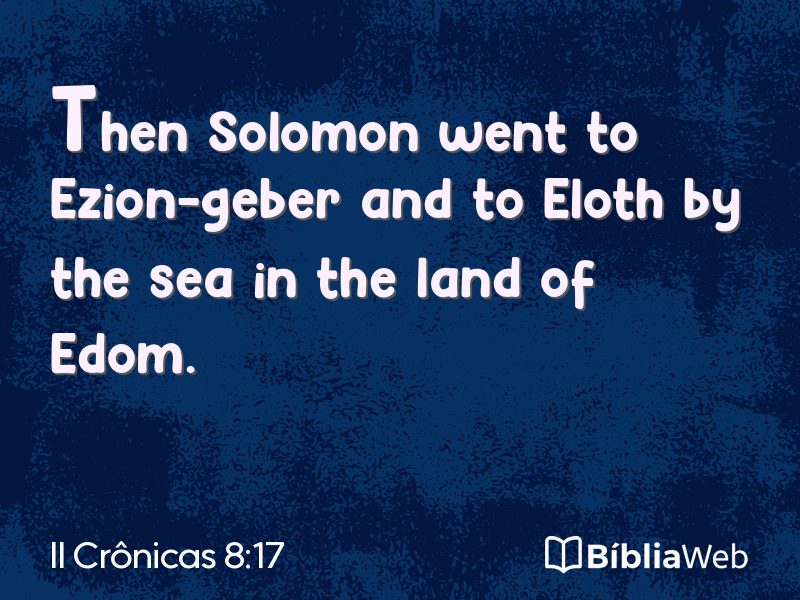 II Crônicas 8:17 em imagem para compartilhar
