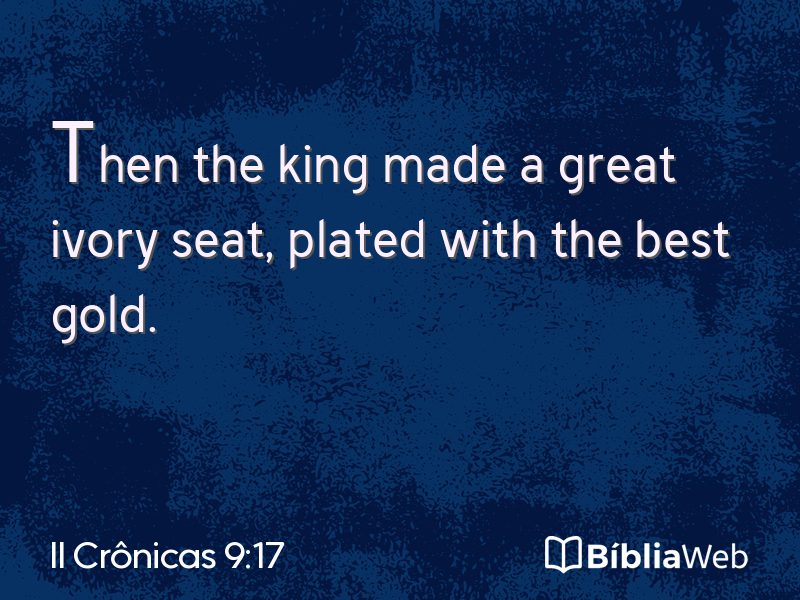 II Crônicas 9:17 em imagem para compartilhar