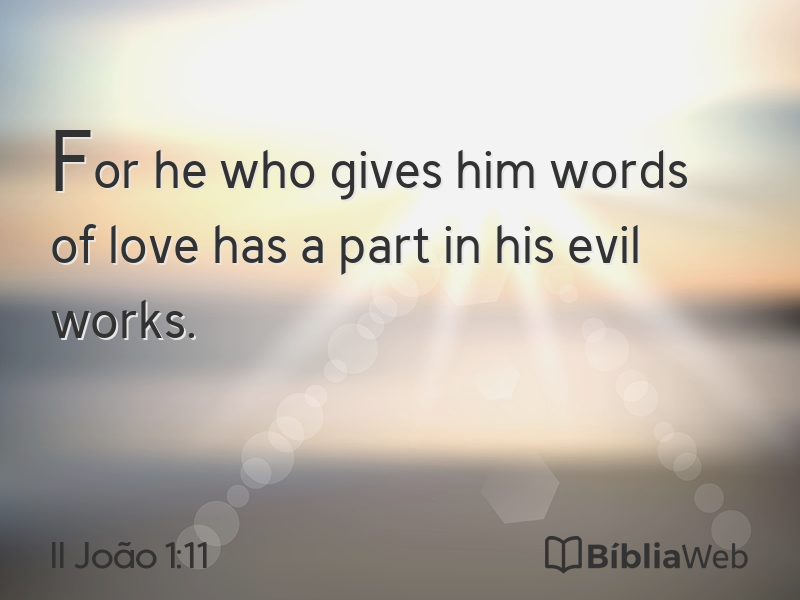 II João 1:11 em imagem para compartilhar